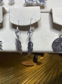 silver earrings