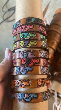 Leather Bear Bracelet