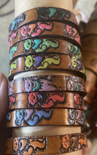 Leather Bear Bracelet