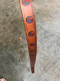 Leather belt with syf & color
