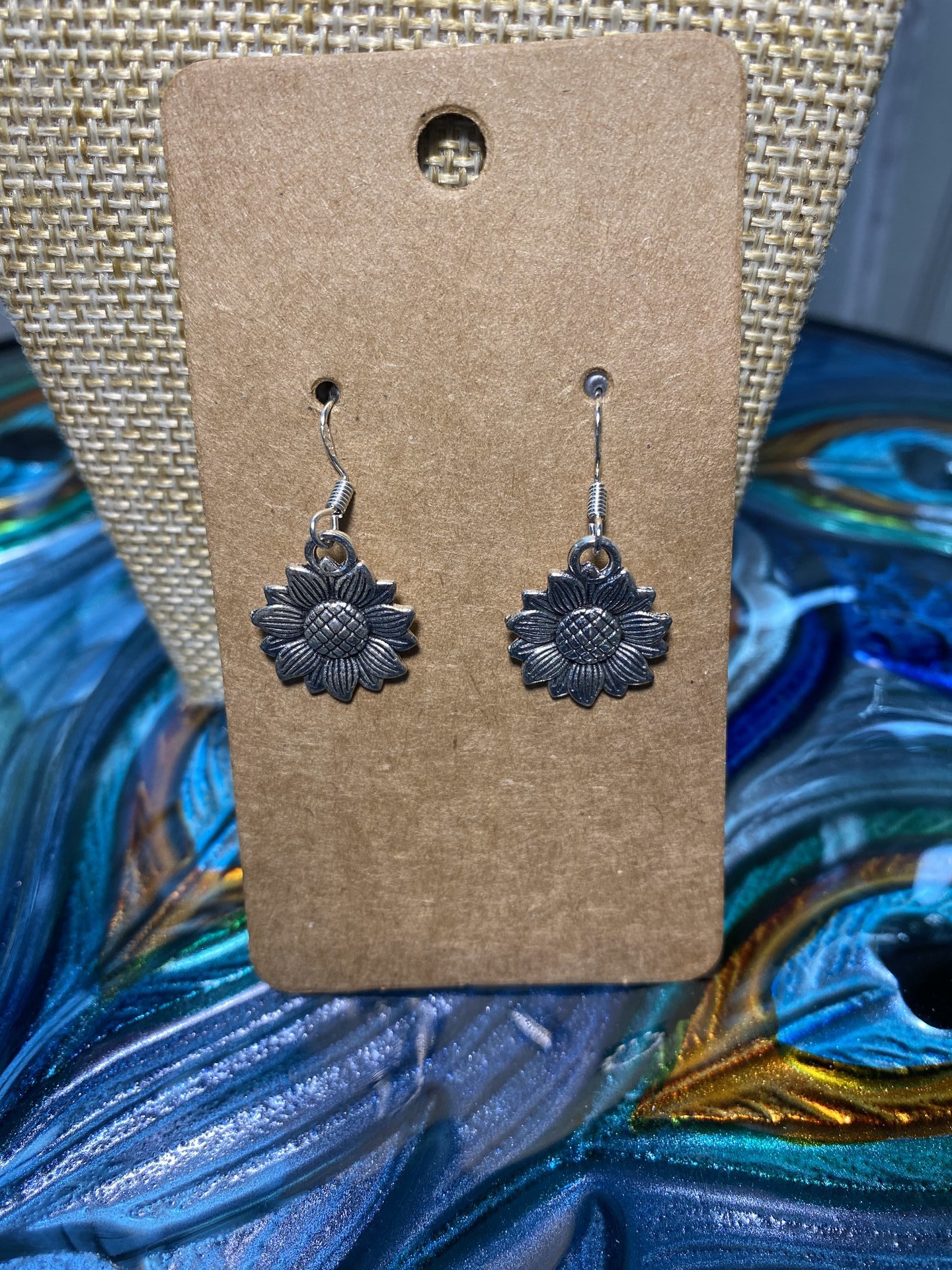 silver earrings