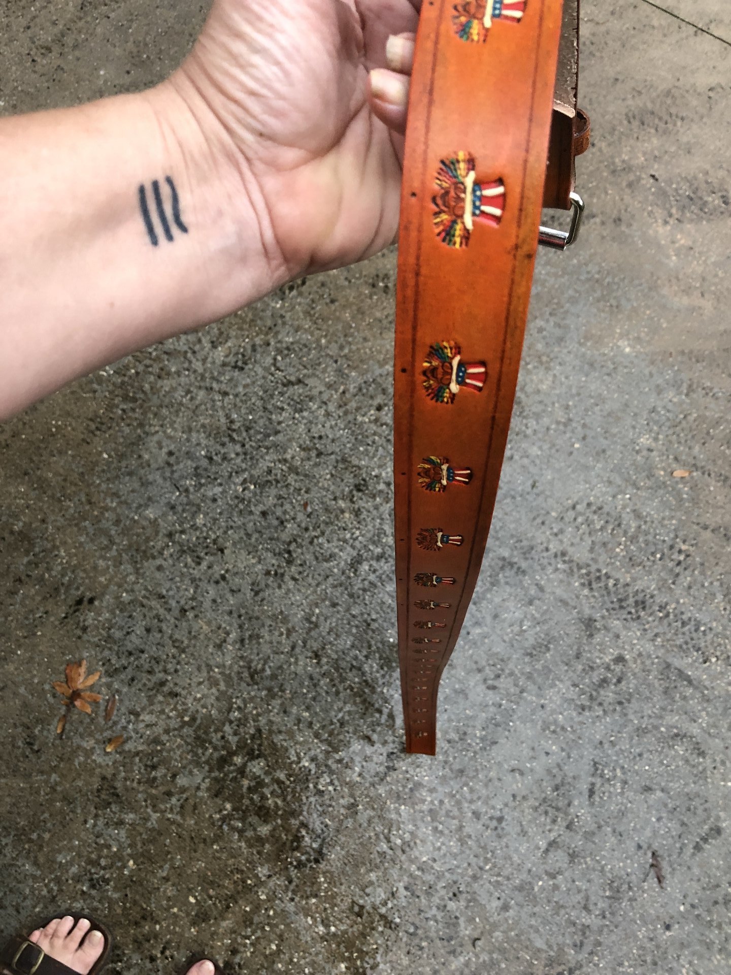 Uncle Sam leather belt 