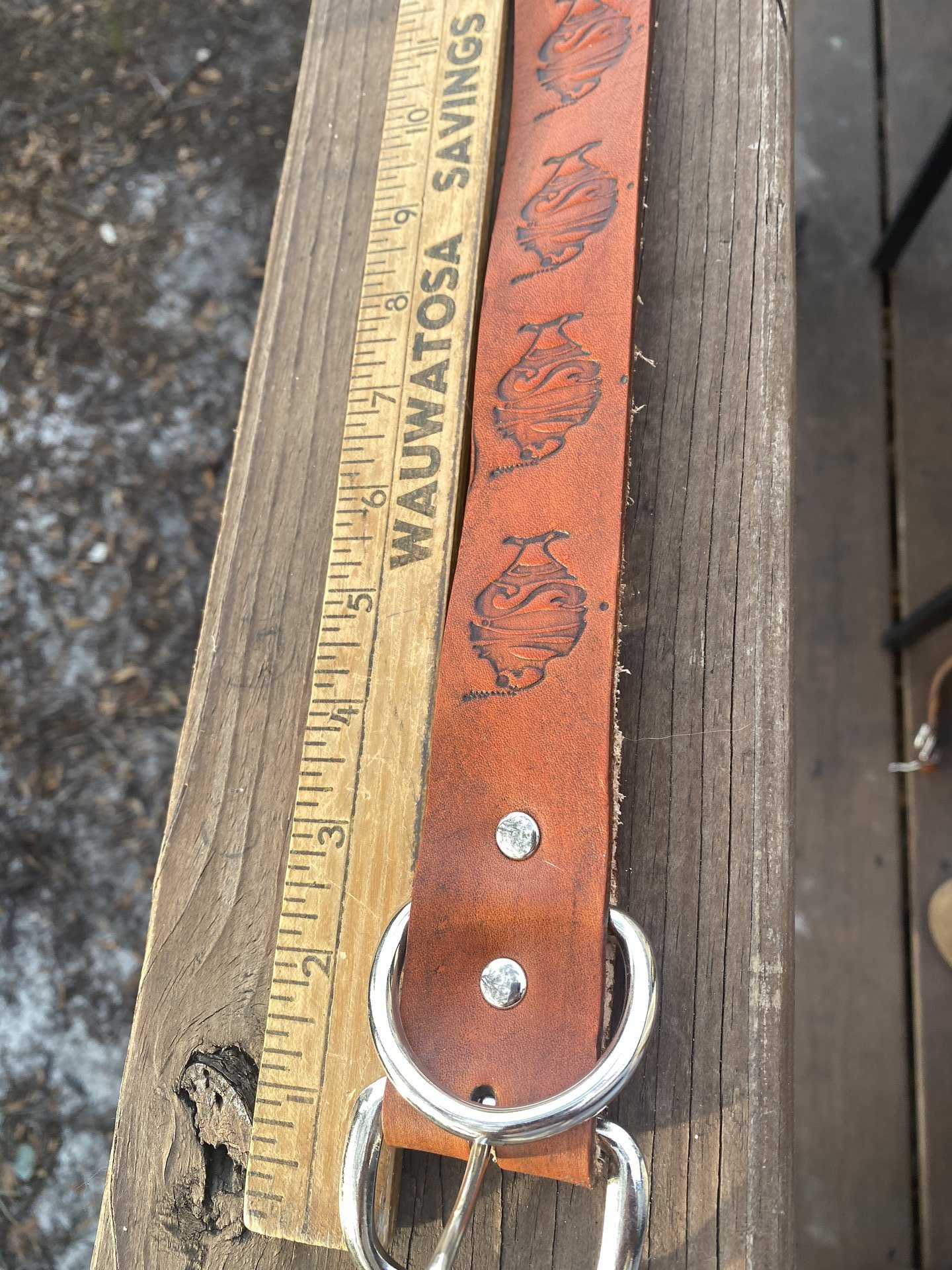 Phish Dog collar  brown