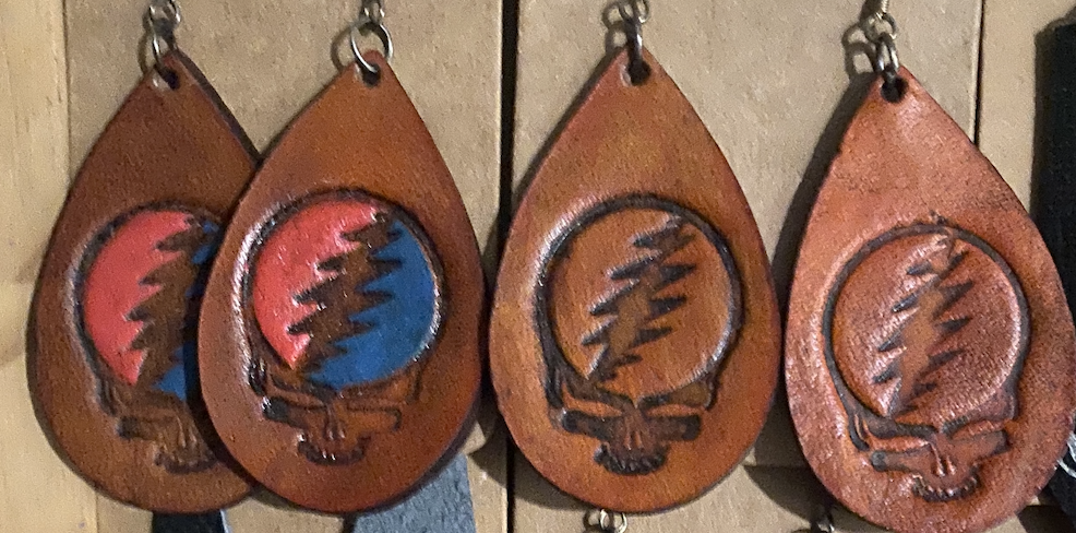 GD Leather Earrings 