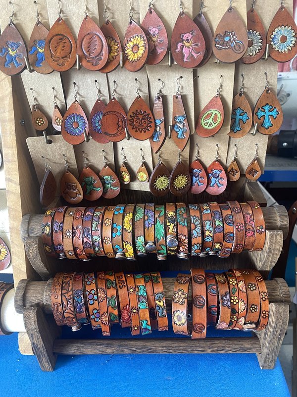 Leather Bear Bracelet
