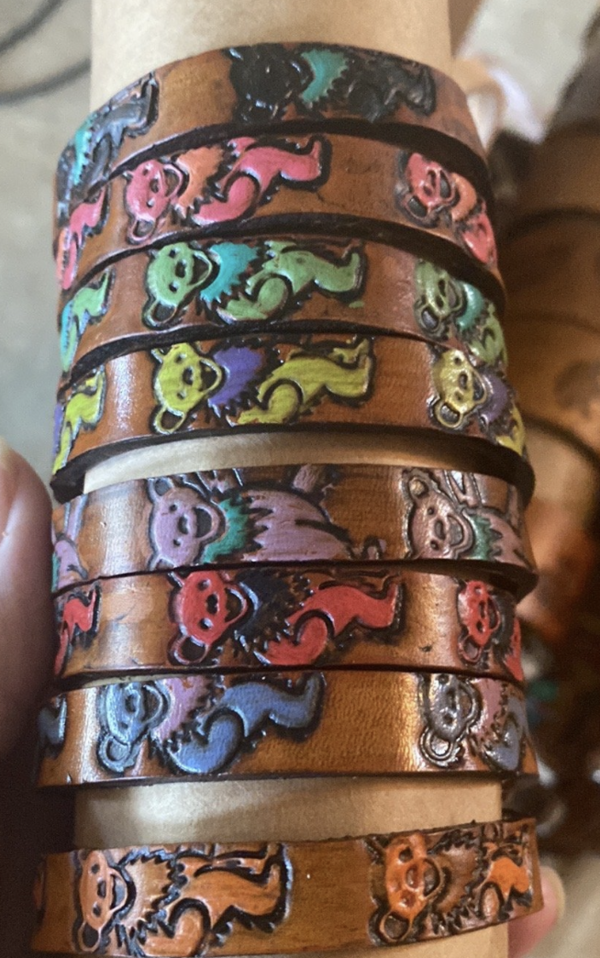 Leather Bear Bracelet